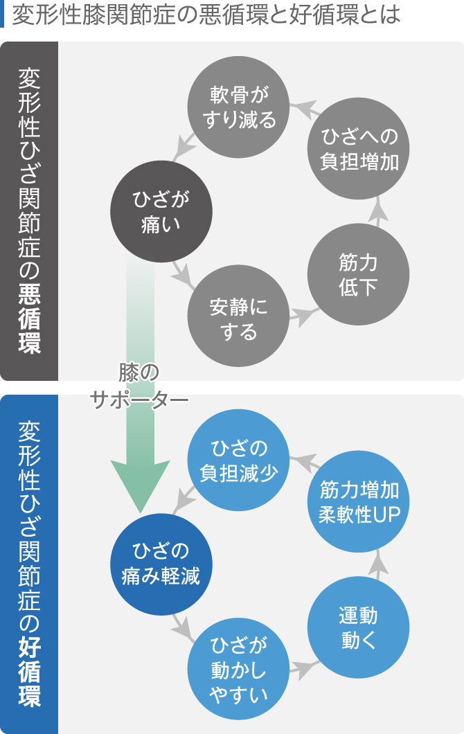 膝サポーターは変形性膝関節症に効果的 効果 選び方 デメリット