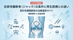 変形性膝関節症は保険適用？自家培養軟骨（ジャック）と再生医療の違いを解説