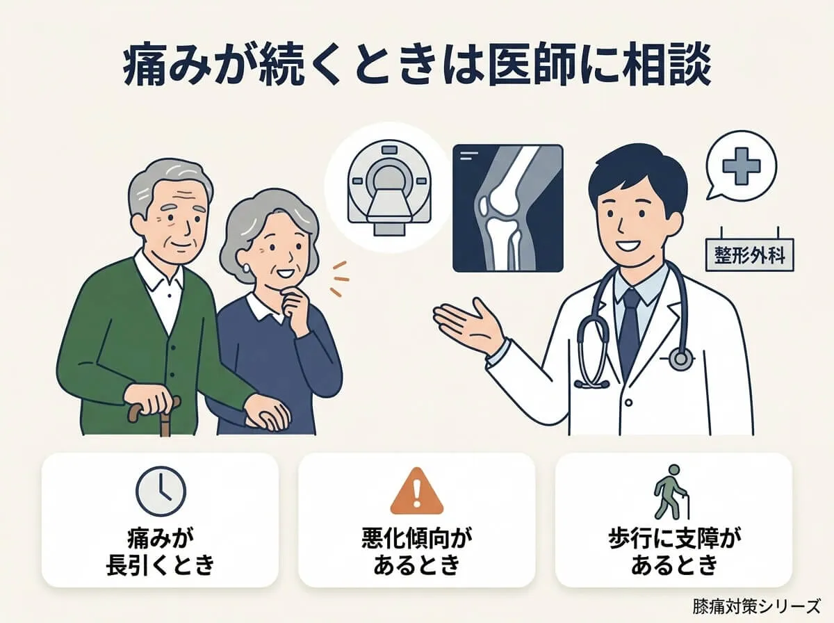 痛みが続くときは医師に相談