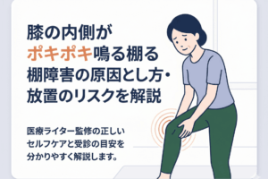 膝の内側がポキポキ鳴る棚障害の原因と治し方・放置のリスクを解説