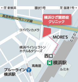 横浜ひざ関節症クリニック の地図