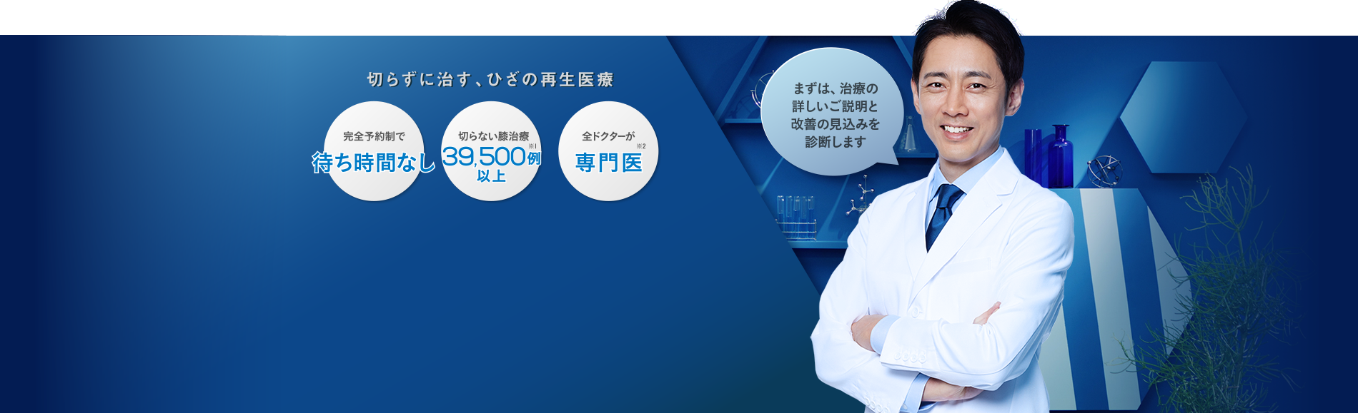 まずは、治療の詳しいご説明と改善の見込みを診断します