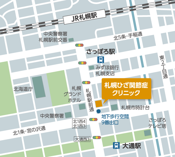札幌ひざ関節症クリニックの地図