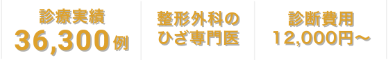 診断実績36,300件｜整形外科のひざ専門医｜診断費用12,000円〜
